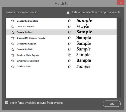Adobe Photoshop CC - Match Font tutorial