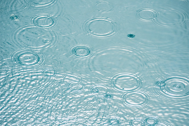 rain on swimming pool