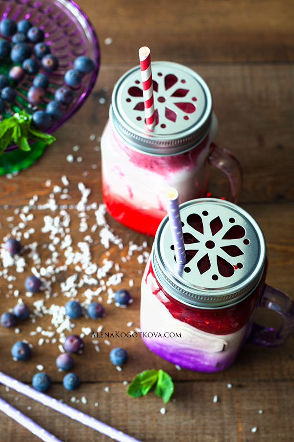 Psyllium Coctail with Berry Puree