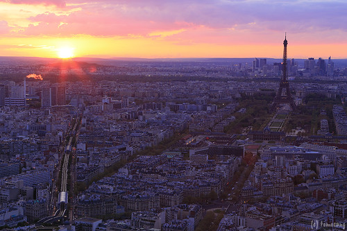 Paris at Sunset from Montparnasse Tower