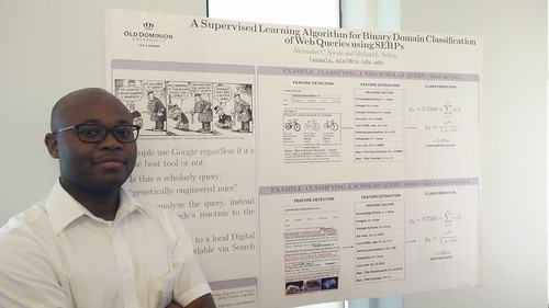 Alex shows off his poster at JCDL 2016