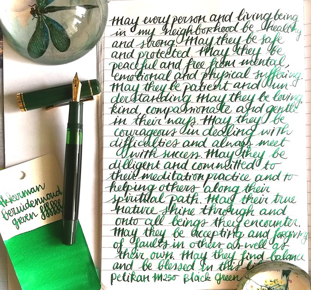 pens and ink M250 green