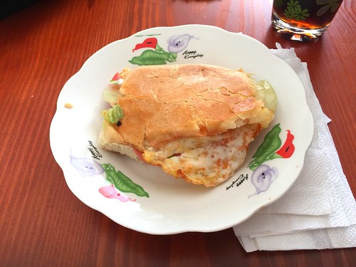 Dominican Sandwich with fried egg
