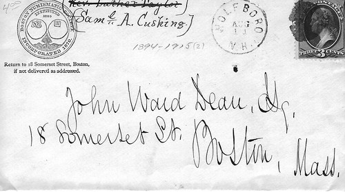 Dean, John Ward envelope