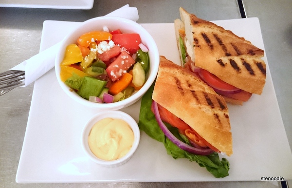 Smoked Salmon Sandwich & Greek Salad