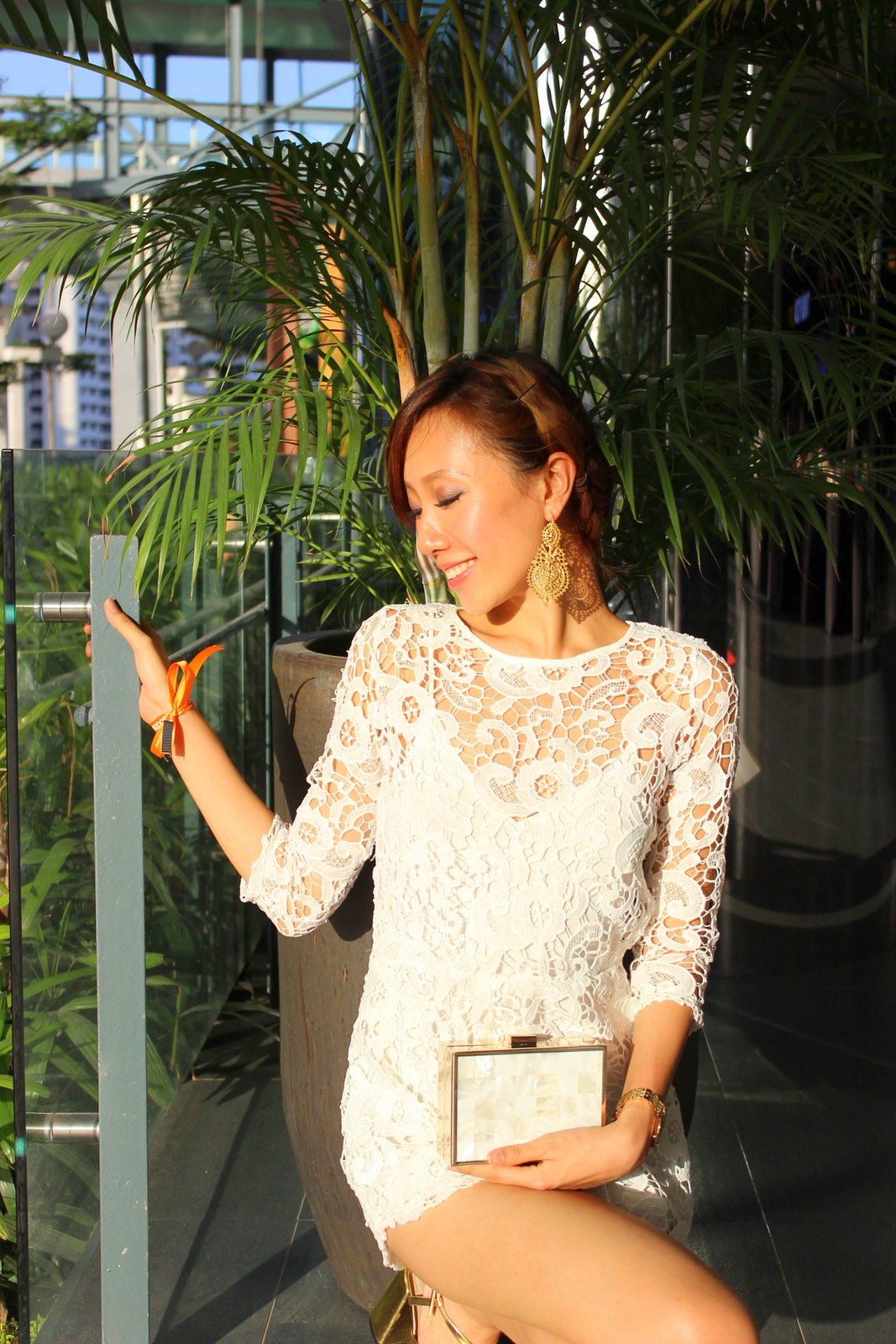 white lace playsuit