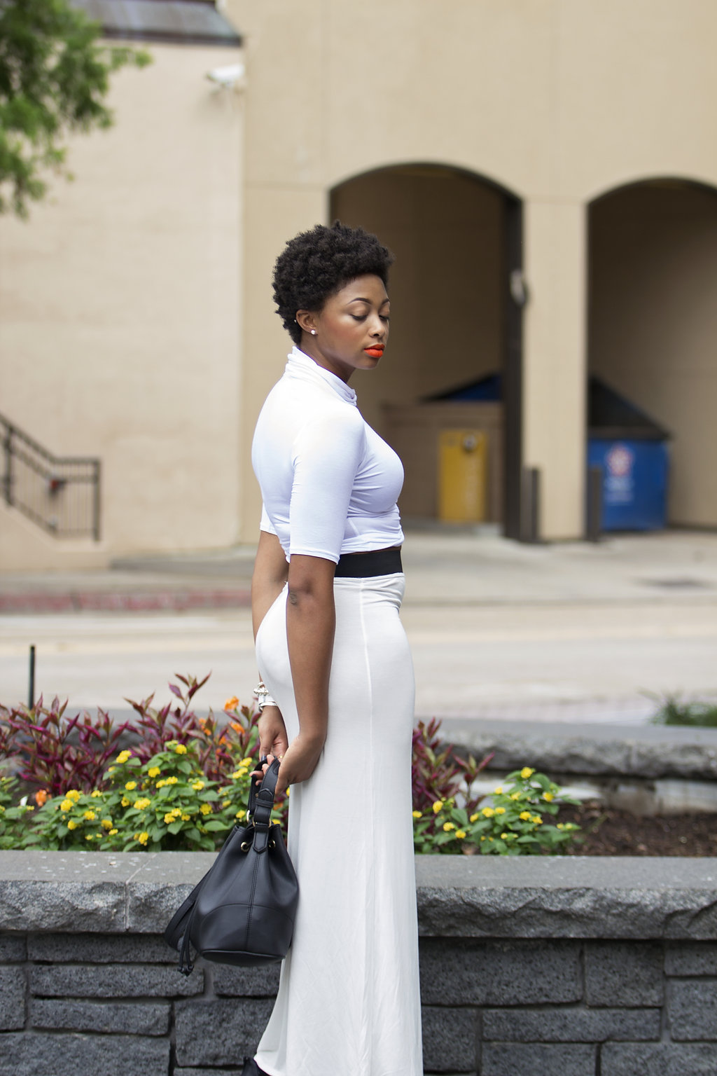 how to wear an ivory maxi skirt, candace hampton