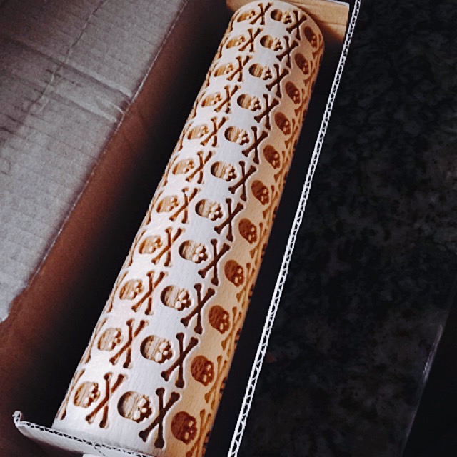 Skulls Rolling Pin by HousemateArtist