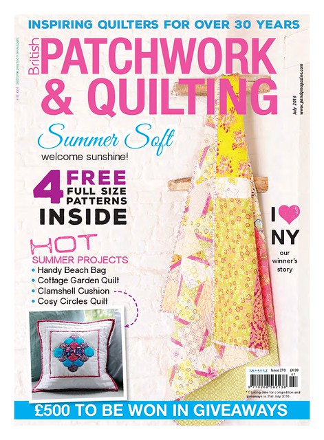 'Summer Soft' Quilt (British Patchwork & Quilting July16)