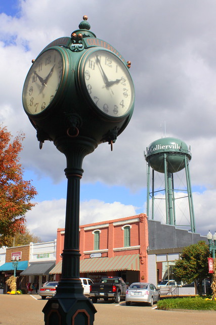 Collierville, TN Town Square Clock and Water Tower