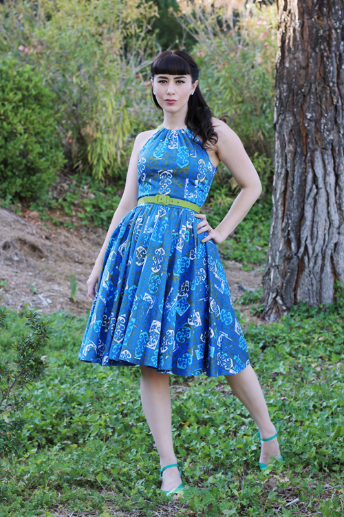 Pinup Girl Clothing Pinup Couture Harley Dress in 1960's Print