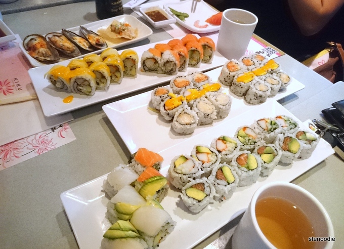 Sushi Rolls at Sushi Kiku Japanese Cuisine