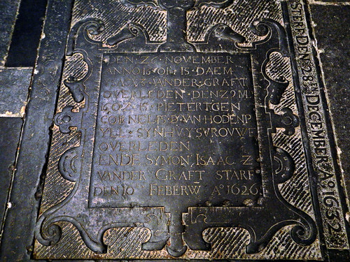 Gravestone Marker in the Floor of the New Church in Delft, Holland