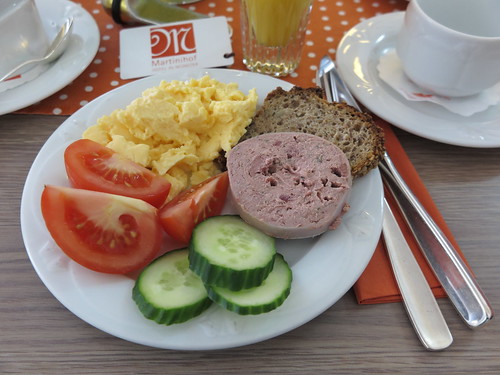 Vom Frühstücksbuffet im Hotel Martinihof in Münster