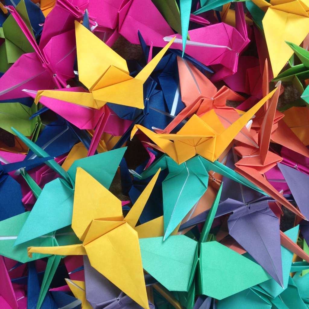 Origami cranes