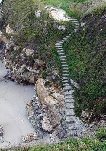 Stairs to the Playa in Northern Spain