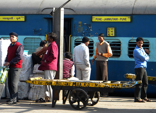 Waiting for the train to Agra in India
