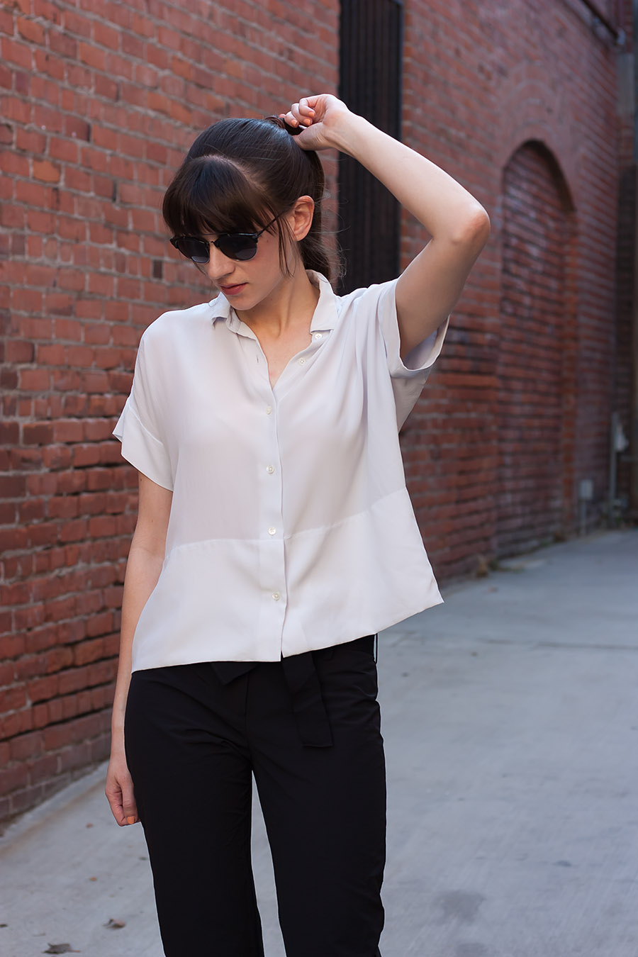 Everlane Silk Shirt, Minimal Style Blogger