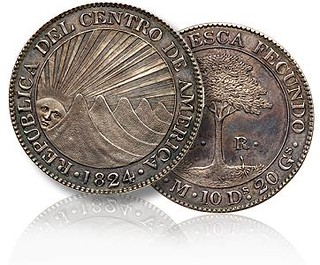 1824 Central American Republic coin