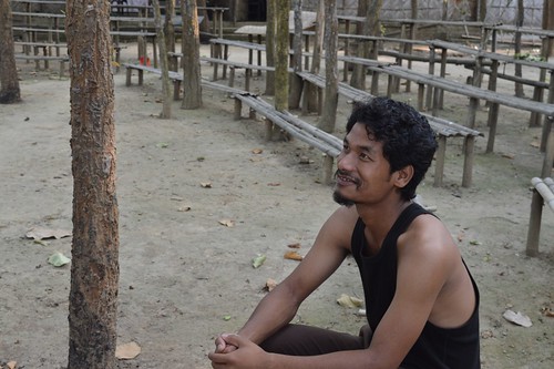 Basanta Rabha, one of the actors, talks about his experiences of being a part of the troupe.JPG