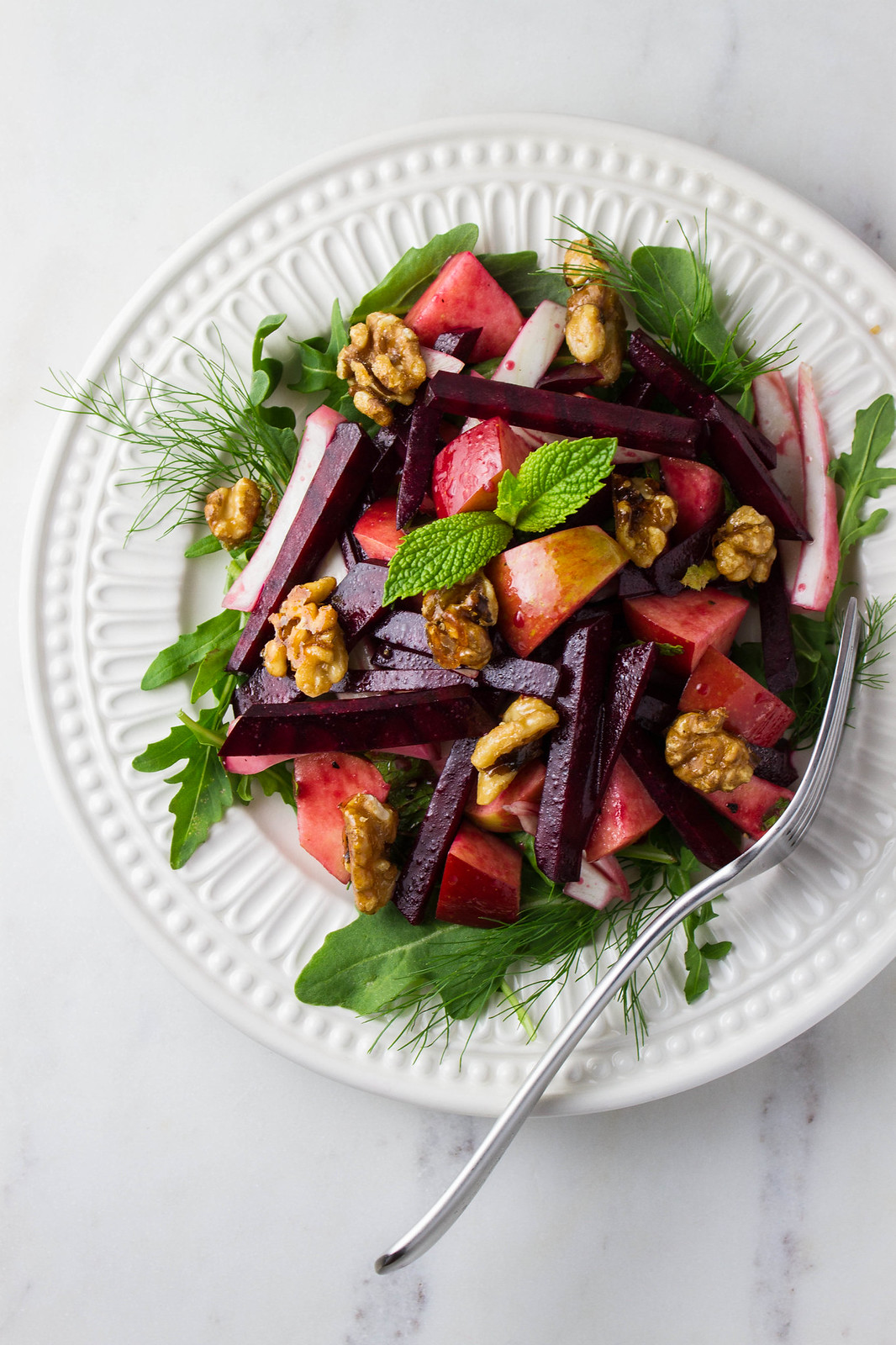 APPLE, BEET & FENNEL SALAD + BALSAMIC MAPLEDIJON VINAIGRETTE THE