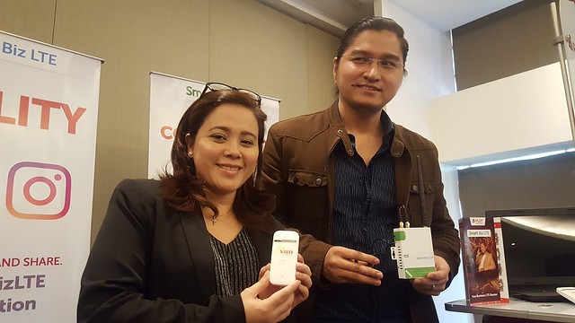Neph Denosta (AVP & Head of SME Nation Wireless Marketing) and Josh Montecillo (Head of Wireless Broadband Business Solutions for PLDT SME Nation) | PLDT SME Nation Launches Smart Biz LTE for SME’s and PLDT BroGo - DavaoLife.com