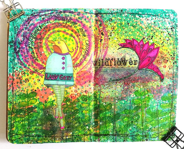 She was a wildflower mini art journal
