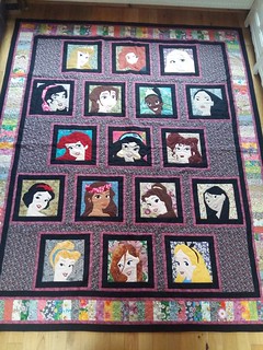 Disney Princess and Leading Ladies Quilt. Paper Pieced.  Patterns on Fandominstitches.com