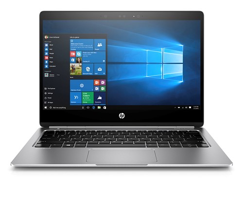 HP EliteBook Folio G1, touchscreen, IR Camera, Windows 10 screen, center front facing