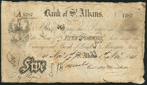 Bank of St Albans banknote