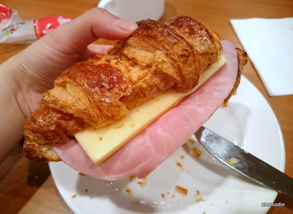  French croissant breakfast sandwich