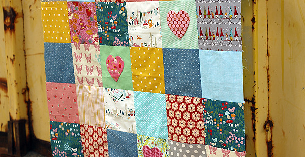 Patchwork heart quilt