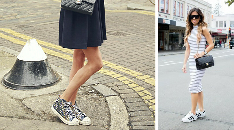 something fashion blogger valencia, spain fblog moda, streetstyle tips sneakers dress skirt how to wear