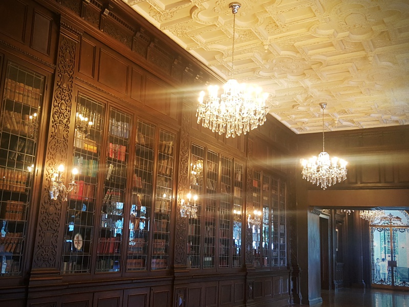 Casa Loma library chandeliers