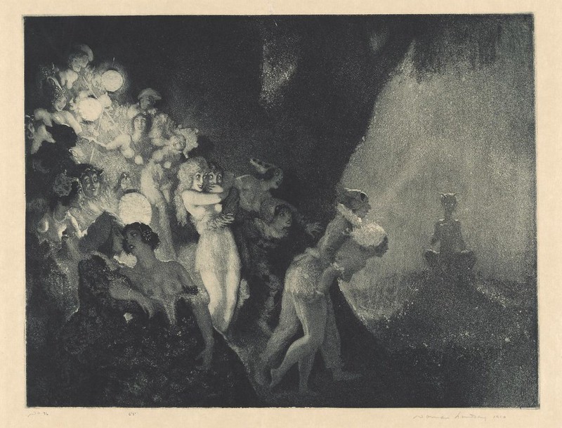 Norman Lindsay - Moonlight's Piper, 1925