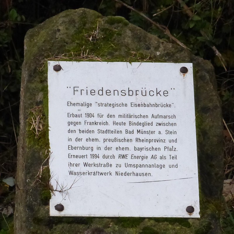 Friedensbrücke über die Nahe bei Bad Münster am Stein-Ebernburg