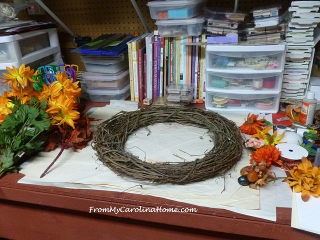 Harvest Wreath at From My Carolina Home