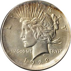 Broadstruck 1922-S Peace Silver Dollar obverse