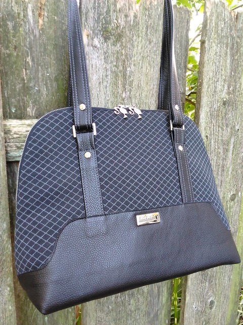 Blue Calla Boronia Bowler Bag:  Front angled
