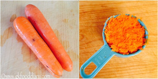 Carrot muffins recipe for toddlers and Kids - step 1