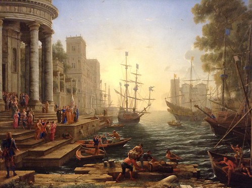 Seaport with the Embarkation of Saint Ursula, 1641, Claude,Room 20