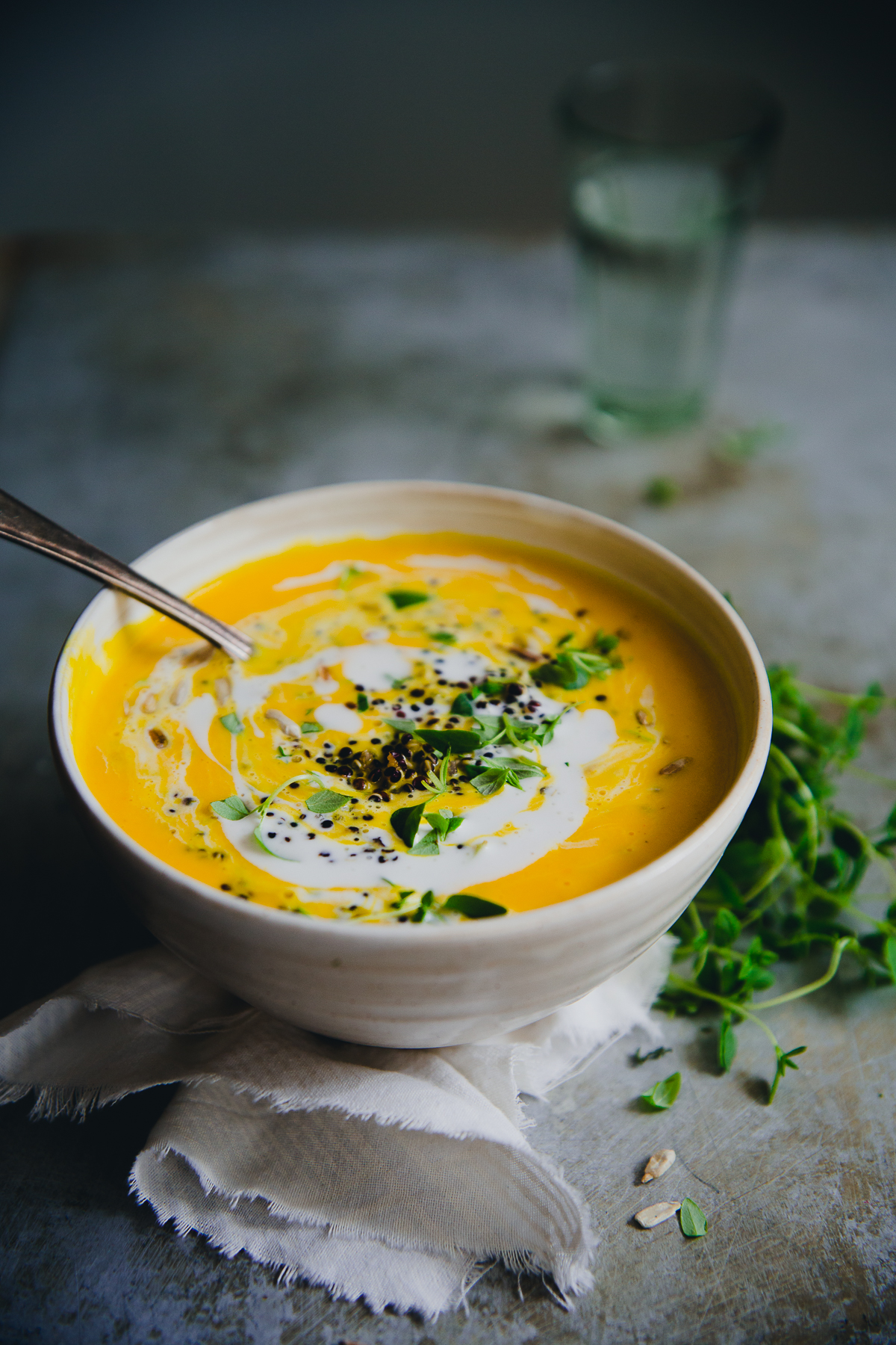 Carrot Soup with Lime & Ginger | Cashew Kitchen