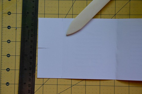 Step 3: Score the basex2 and top folds with bone folder.