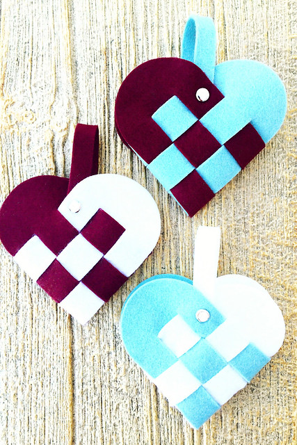 Trio of Woven Hearts by Papertrey Ink, $1.50/ornament