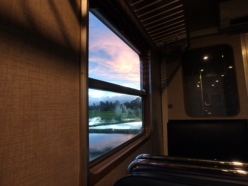 train-sunset
