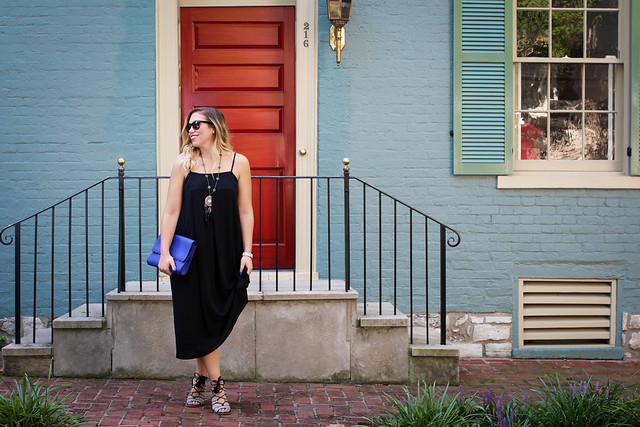 Black Midi Dress Gratz Park Lexington Kentucky Summer Style Living After Midnite Jackie Giardina
