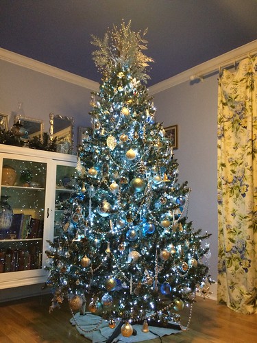 Blue and silver tree