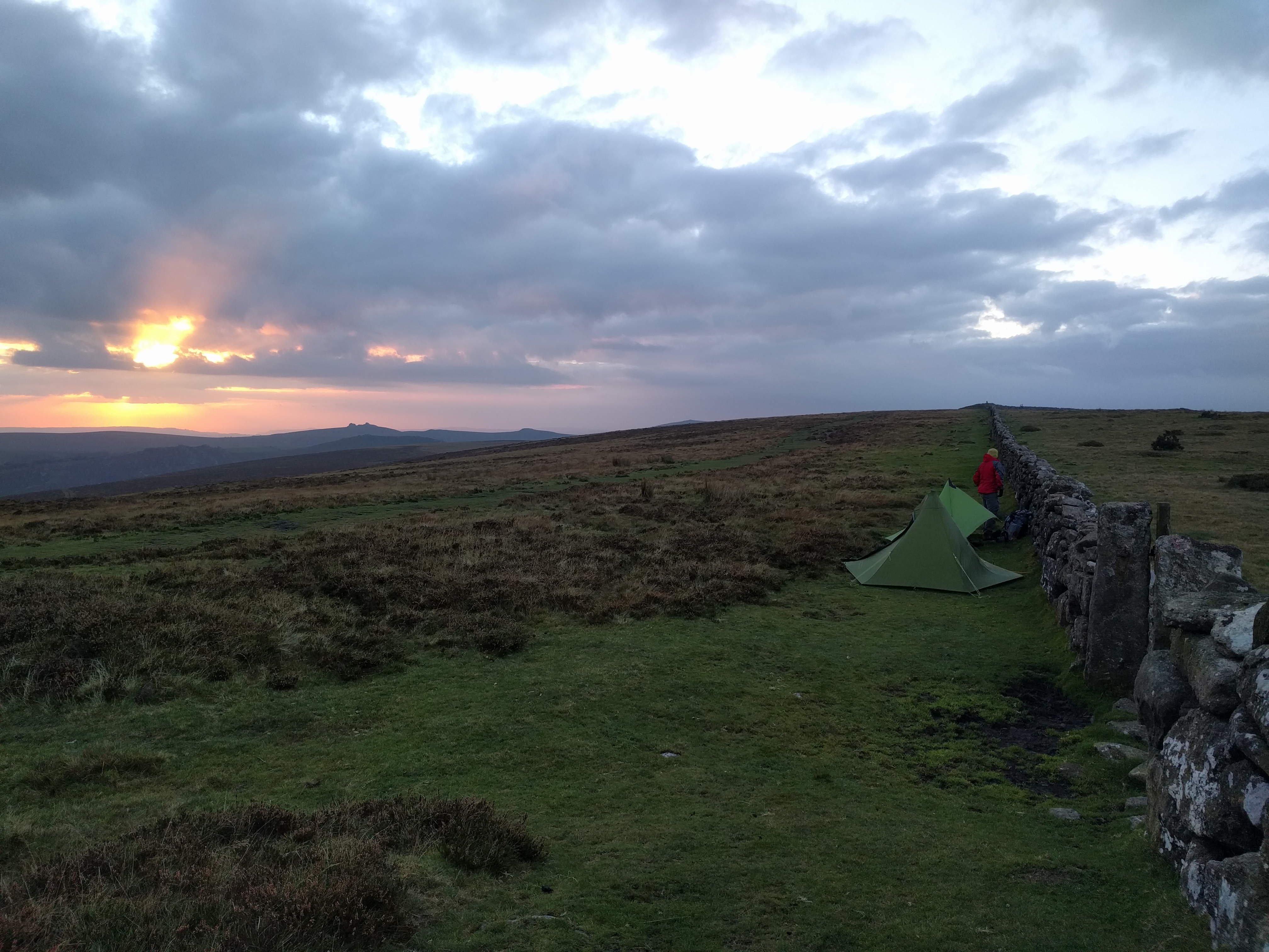 The camp at Two Barrows #sh #twomoorsway