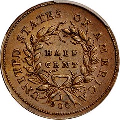 1793 Liberty Cap Half Cent. Head Left reverse