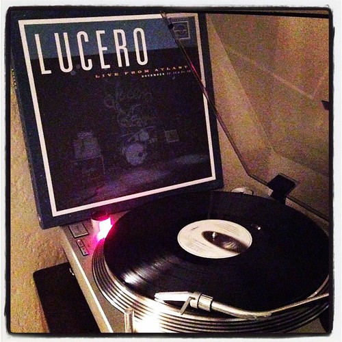 #preppingfoodfortheweek #listeningtothesefellas #lucero #livefromatlanta #nowspinning #clubrpm #vinyligclub #readytoseethemliveagain #photographicplaylist #firstspin #andlarasalreadytryingtostealit I'm not much for #liverecords but this one captures the b